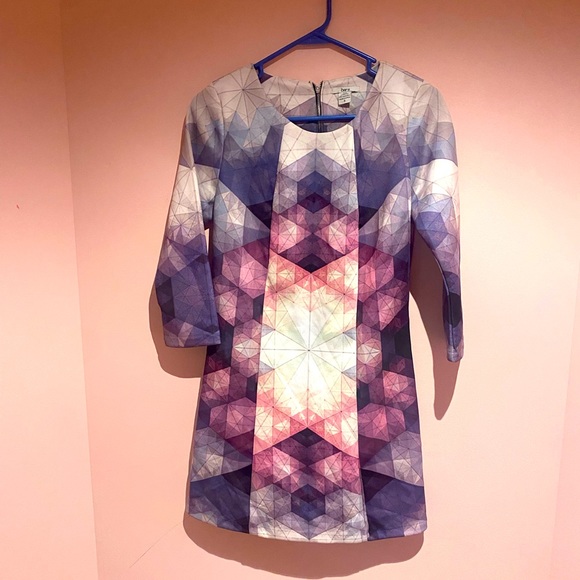 Bar III neoprene geometric dress - Picture 2 of 5